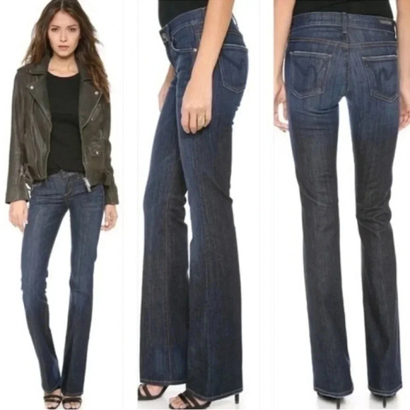 Citizens Of Humanity Kelly Stretch Low Waist Bootcut Blue Denim Jeans  Size 28 - Picture 1 of 11